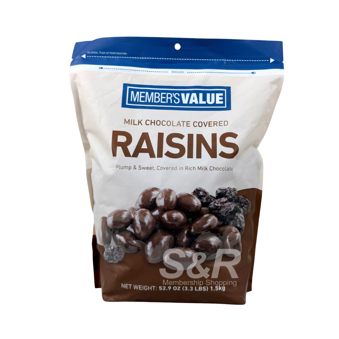 Member's Value Milk Chocolate Covered Raisins 1.5kg